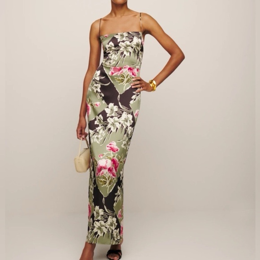 Reformation Frankie Silk Dress